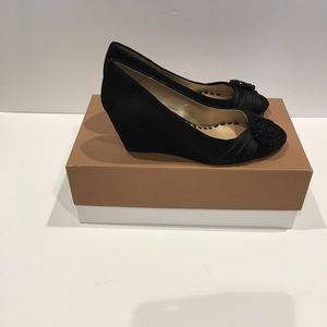 Like New Alex Marie black suede wedge size 7.5 M